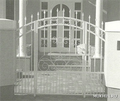 Ажурные ворота и калитки в жилом доме