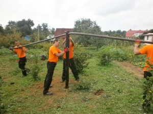 Откатные ворота на винтовых сваях под ключ