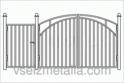 Сварные ворота большие