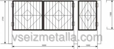 Сварные ворота большие