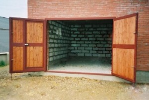 Ворота из железа для гаража размер