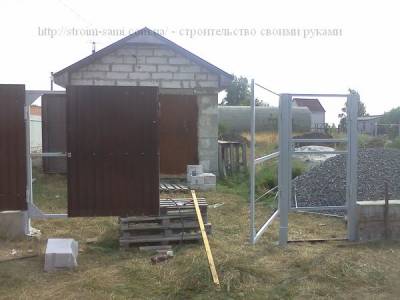 Ворота из металло профиля украина