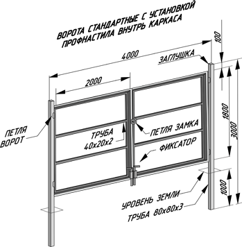 Сколько стоит установка металлического каркаса для ворот